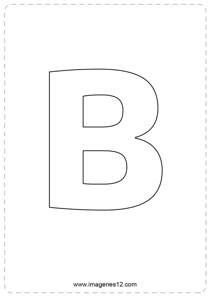 molde de letras b