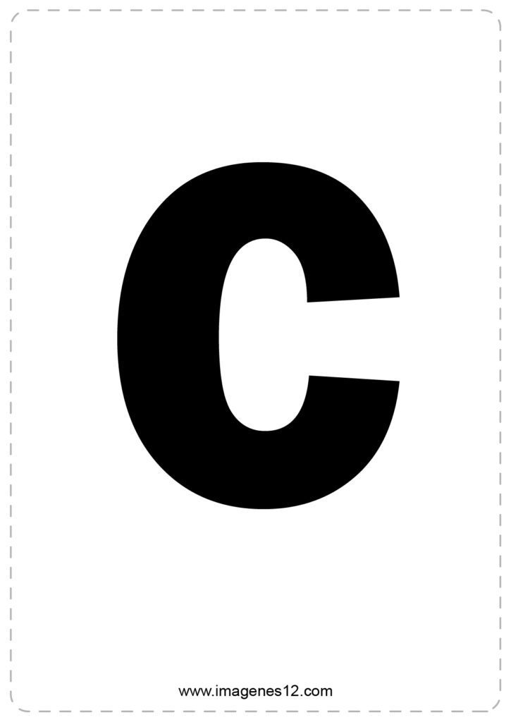 molde de letras c