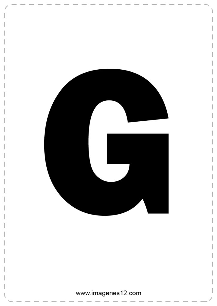 molde de letras g