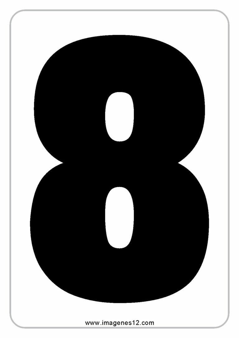 📒 Número 8 para imprimir🥇【PDF】🥇