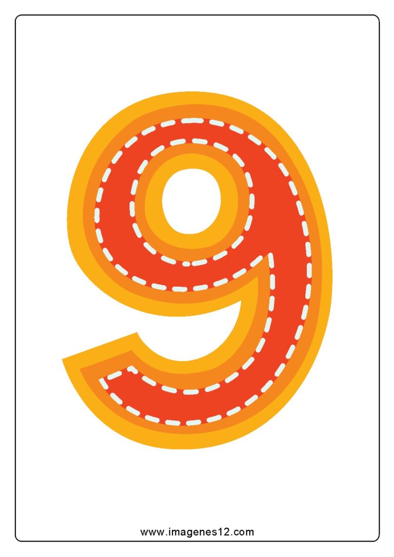 📒 Número 9 para imprimir🥇【PDF】🥇