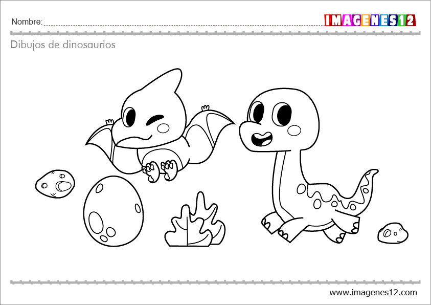 dibujos de dinosaurios para niños