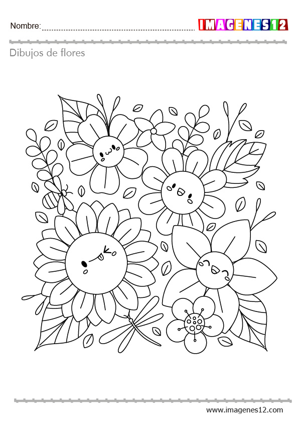 dibujos de flores fáciles
