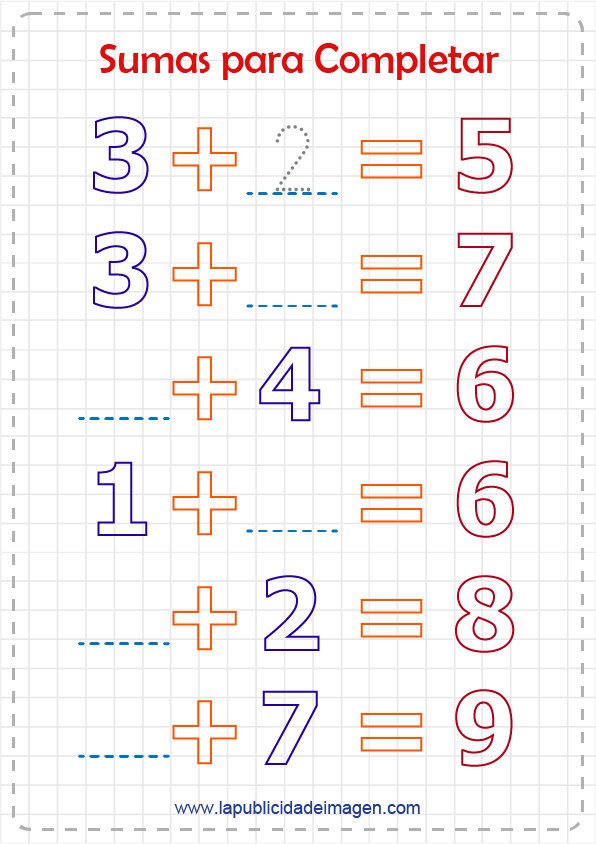 Sumas para completar