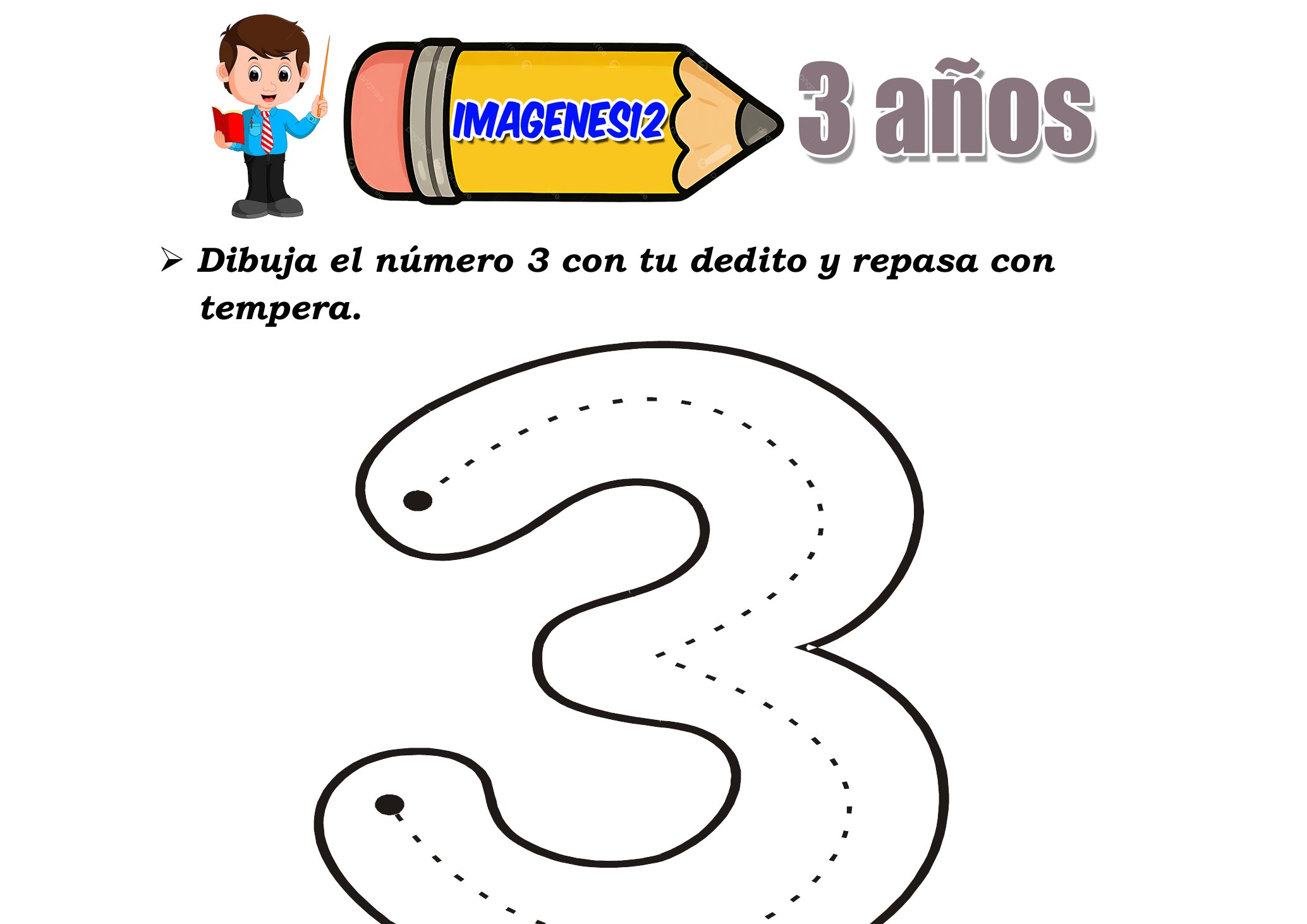Aprender el número 3