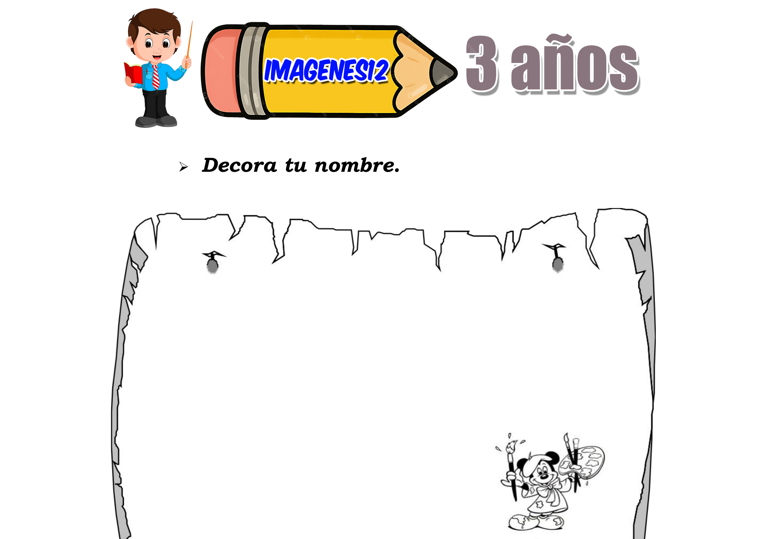 Escribo mi nombre