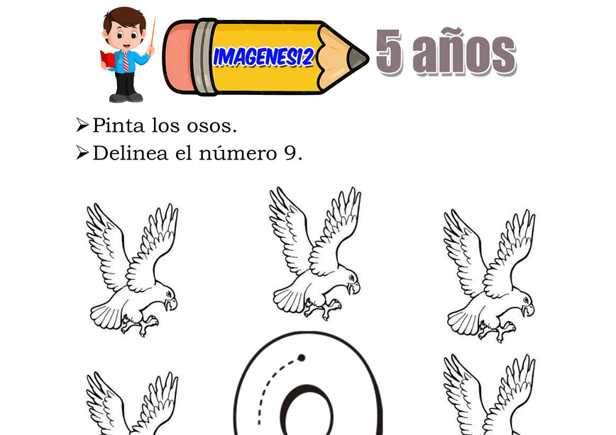 Número 10 para pintar