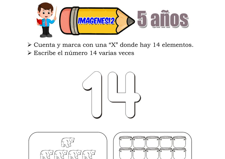 Número 3 para trazar