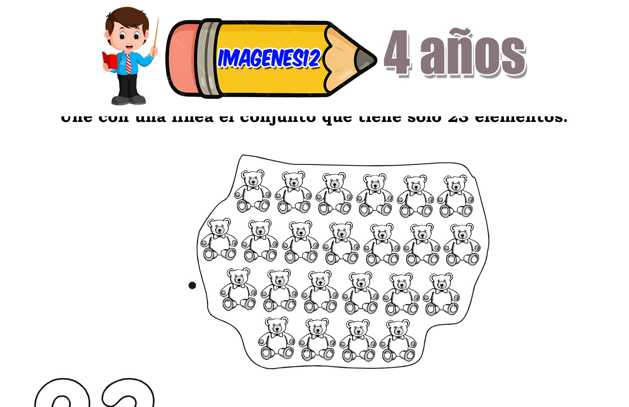 Número Veintitrés para Niños
