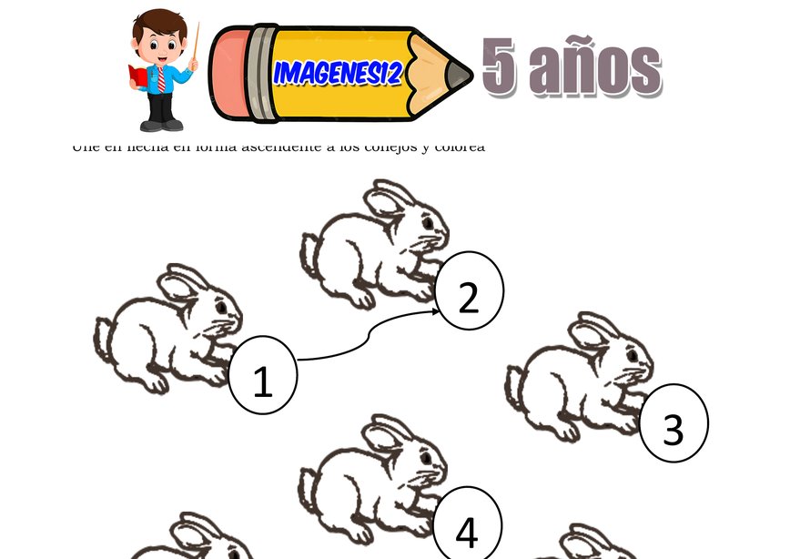 Números ascendentes 1 al 9