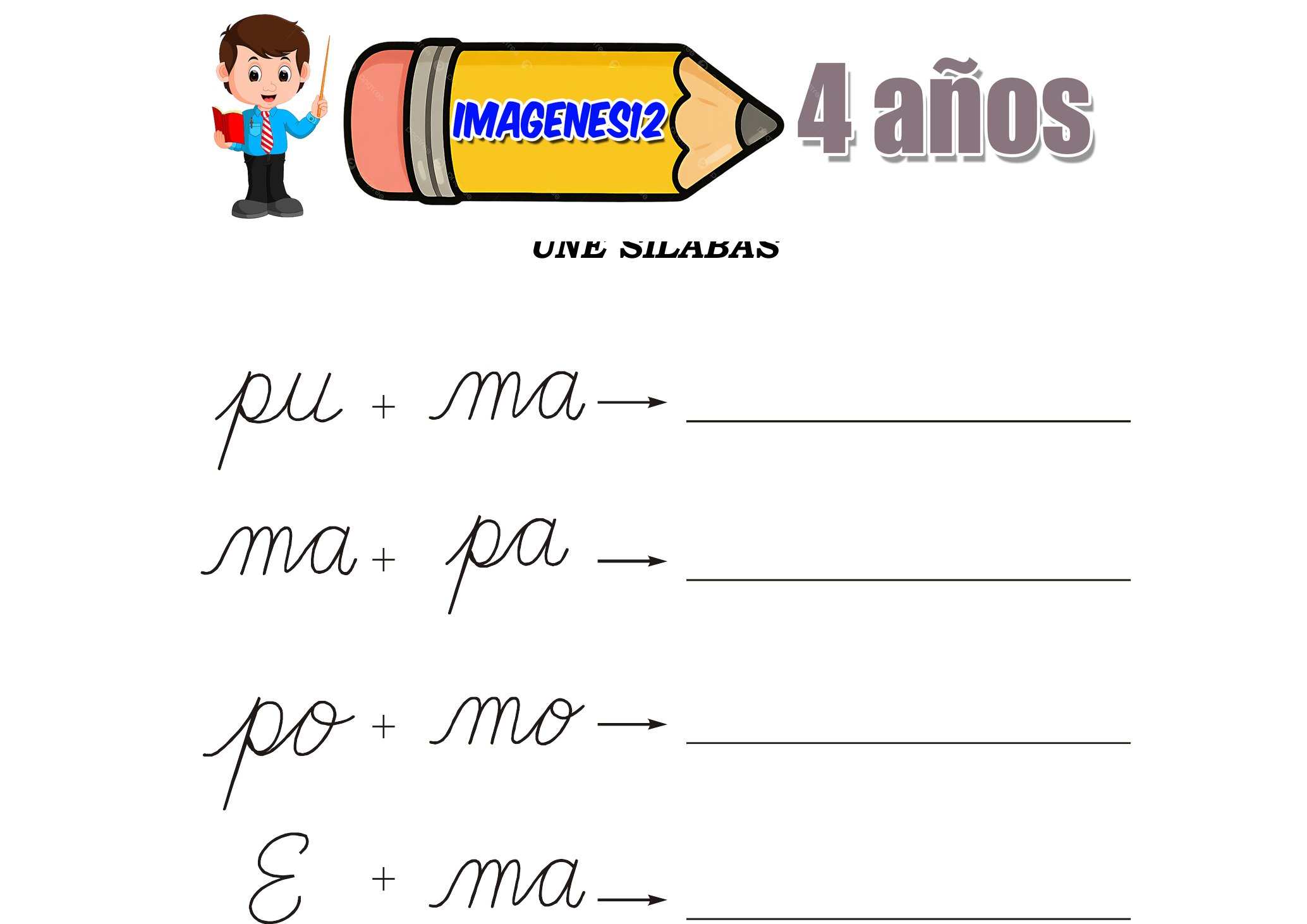 Unir Sílabas para Niños